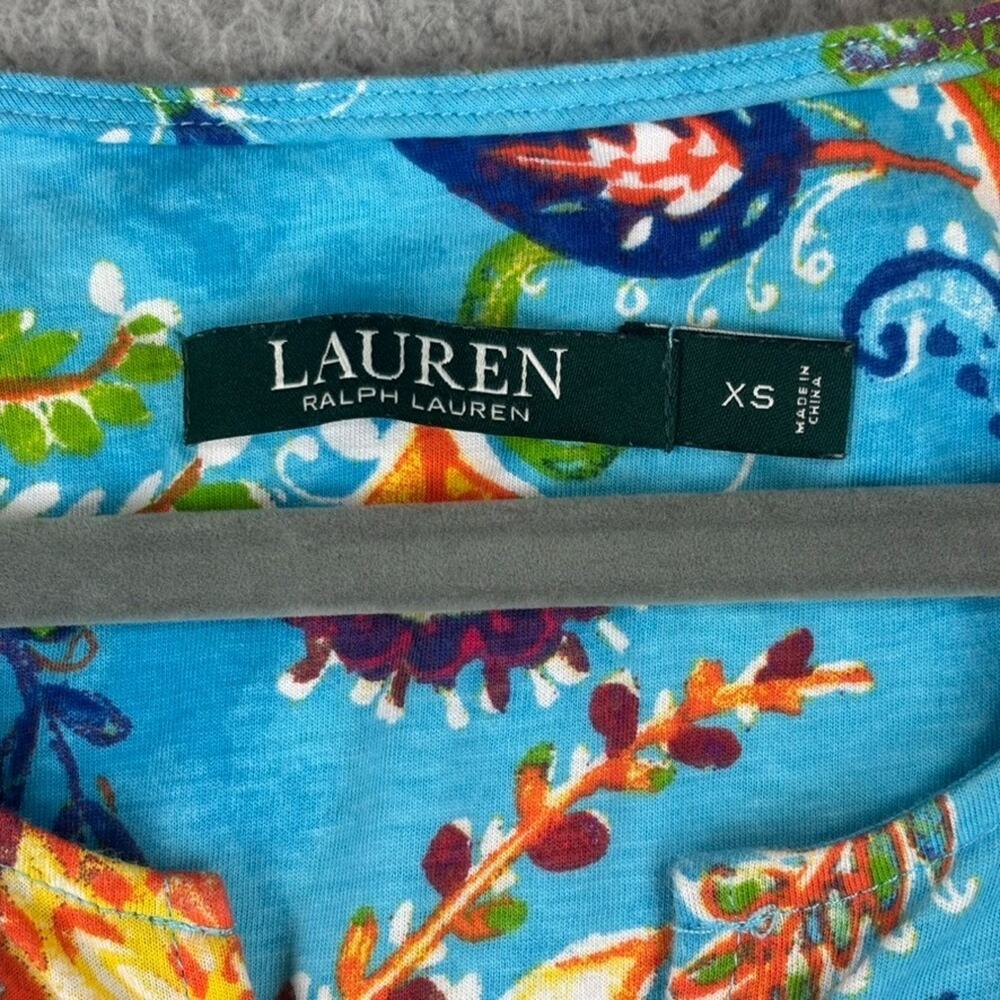 Ralph Lauren Dress XS Paisley Beachy Coastal Resort Cruise Dopamine Colorful LRL - Picture 5 of 11